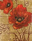 Vivian Flasch Wall Art - Poppies on Gold II